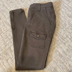 Joie army green skinny cargo pants